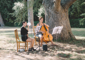 Zang & cello tijdens symbolische ceremonie - Trouwen in Toscane