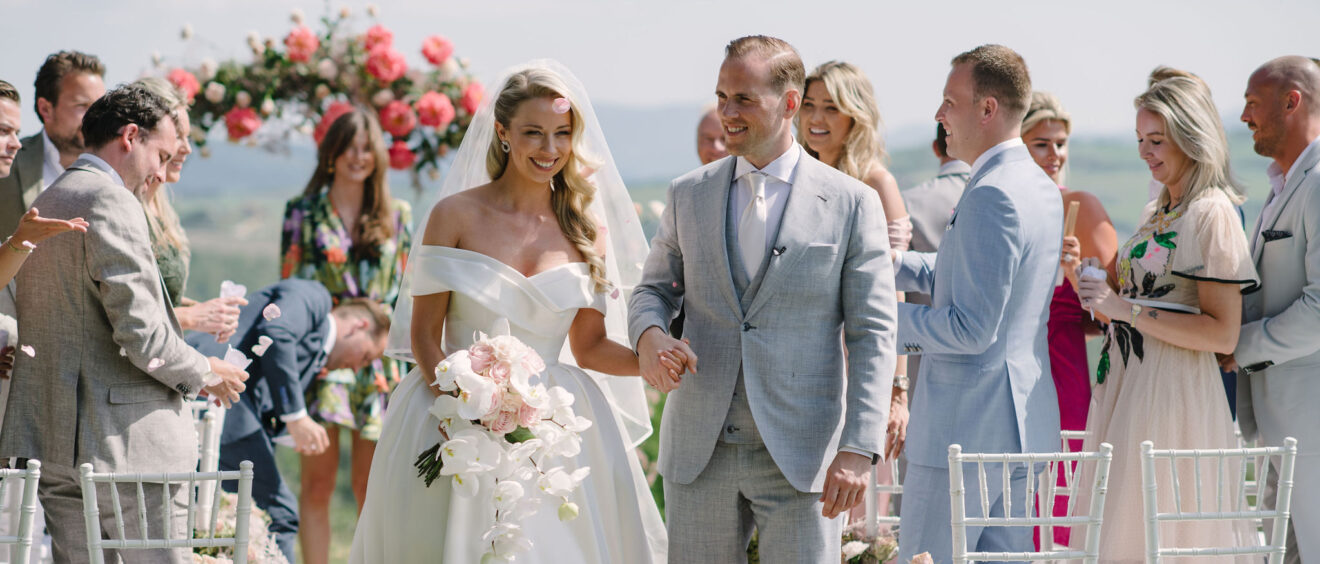 Elegante ceremonie bij Toscaanse villa