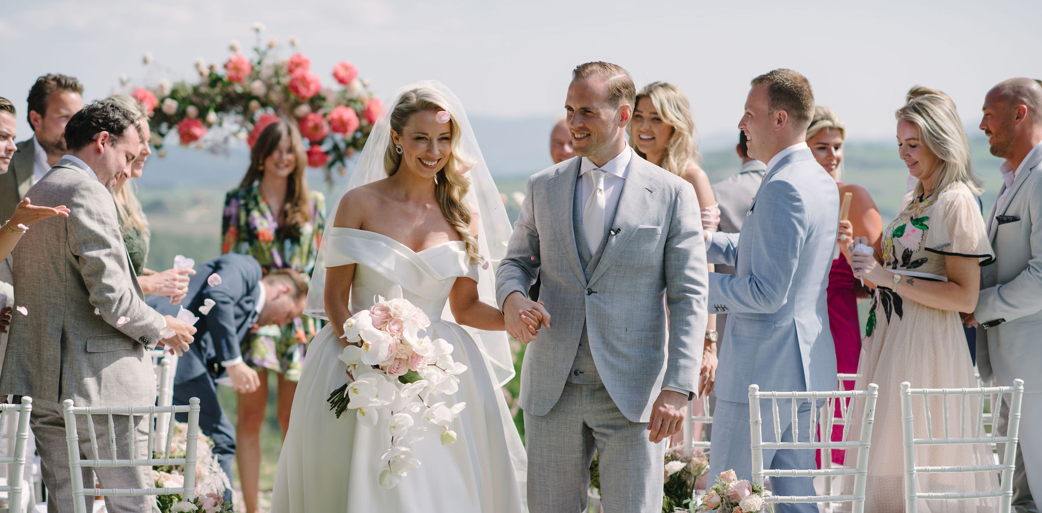 Elegante ceremonie bij Toscaanse villa