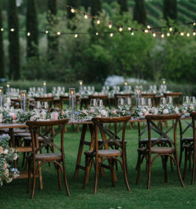 dinertafel styling bruiloft in Toscane Funkybirdfirenze