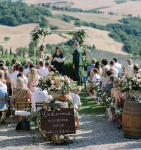 Rustieke ceremonie in het zuiden van Toscane