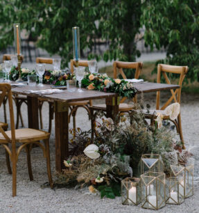 huwelijksdiner op kasteel in Toscane by funkybirdfirenze
